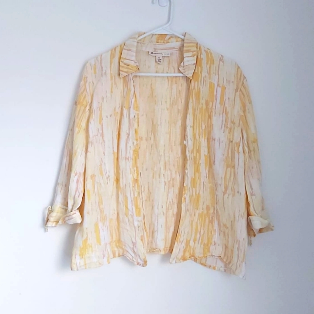 Vintage Yellow Button Up Shirt Size 12P